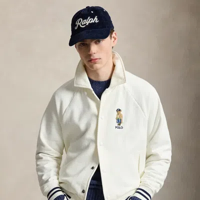 Polo Ralph Lauren The Bayport Vintage Fit Polo Bear Jacket In Trophy Cream In Neutral