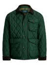 Polo Ralph Lauren The Beaton Quilted Button-up Jacket In Green