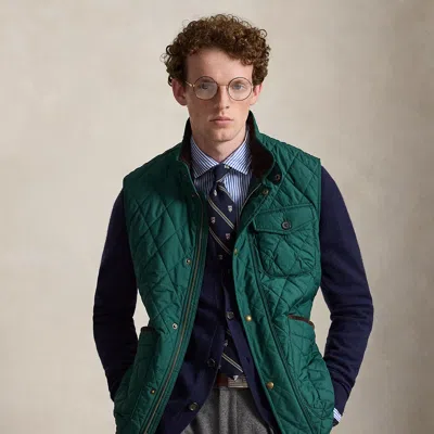 Polo Ralph Lauren The Beaton Quilted Utility Vest In Moss Agate