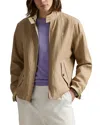 Polo Ralph Lauren Reversible Light Brown Jacket With Signature Polo Pony Motif In Cafe Cream/dune Tan