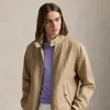 Polo Ralph Lauren Reversible Light Brown Jacket With Signature Polo Pony Motif In Cafe Cream/dune Tan