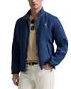 Polo Ralph Lauren Reversible Herringbone Linen And Taffeta Jacket In Rustic Navy/collection Navy