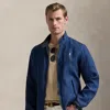 Polo Ralph Lauren Reversible Herringbone Linen And Taffeta Jacket In Rustic Navy/collection Navy
