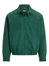 Polo Ralph Lauren Bomber Jacket Cotton Dropped Shoulders In Green