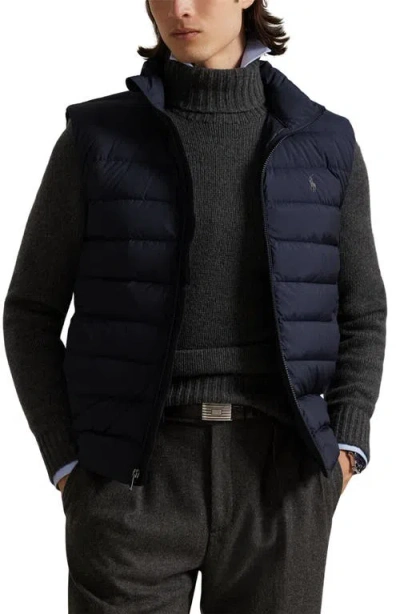 Polo Ralph Lauren The Colden Packable Matte Down Vest In Blue