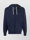 Polo Ralph Lauren Zip-up Hooded Sweatshirt In Cotton-polyester Blend In Blue