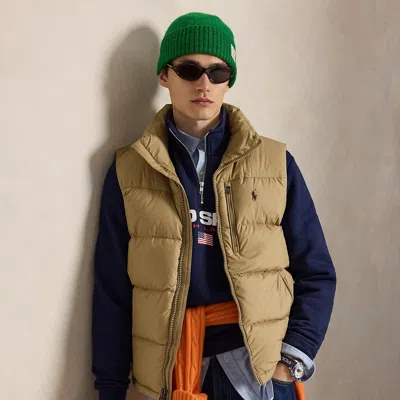 Polo Ralph Lauren The Gorham Down Vest In Desert Khaki In Brown