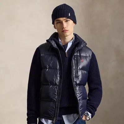 Polo Ralph Lauren The Gorham Glossed Down Vest In Collection Navy Glossy