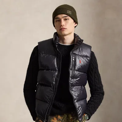Polo Ralph Lauren The Gorham Glossed Down Vest In Polo Black Glossy