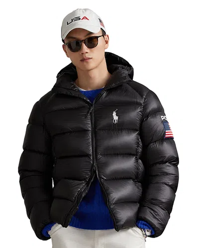 Polo Ralph Lauren The Hawthorne Flag Down Jacket In Black