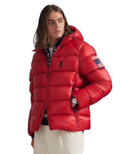 Polo Ralph Lauren The Hawthorne Flag Down Jacket In Red