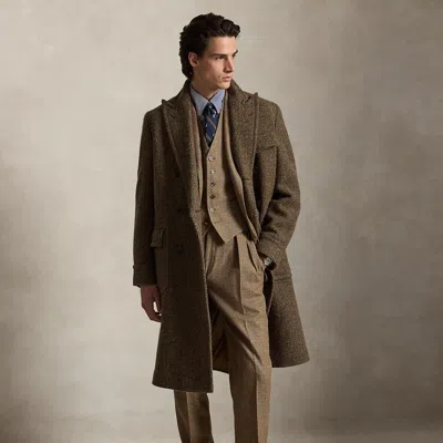 Polo Ralph Lauren The Herringbone Tweed Polo Coat In New Tan/brown Multi