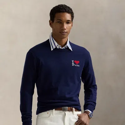 Polo Ralph Lauren The I Heart Polo Cashmere Sweater In Navy Combo