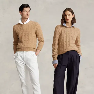 Polo Ralph Lauren The Iconic Cable-knit Cashmere Jumper In Green