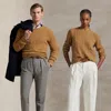 Polo Ralph Lauren The Iconic Cable-knit Cashmere Sweater In Brown Sugar Melange