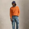 Polo Ralph Lauren The Iconic Cable-knit Cashmere Sweater In Flare Orange Heather