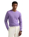 Polo Ralph Lauren The Iconic Cable-knit Cashmere Sweater In Purple