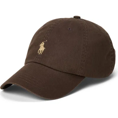 Polo Ralph Lauren The Iconic Chino Adjustable Baseball Cap In Brown