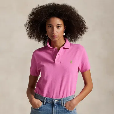 Polo Ralph Lauren Classic Fit Mesh Polo Shirt In Dalia Pink