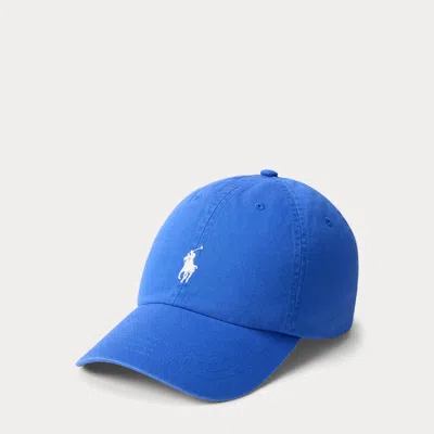 Polo Ralph Lauren The Iconic Cotton Chino Ball Cap In New Iris Blue/white