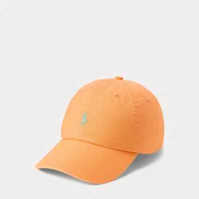 Polo Ralph Lauren The Iconic Cotton Chino Ball Cap In Pompano Orange In Metallic