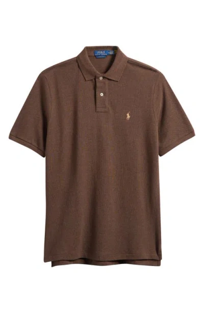 Polo Ralph Lauren The Iconic Cotton Mesh Polo In Brown