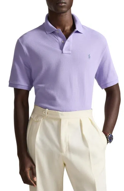 Polo Ralph Lauren The Iconic Cotton Mesh Polo In Purple