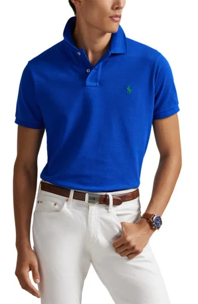 Polo Ralph Lauren The Iconic Cotton Piqué Polo In Blue