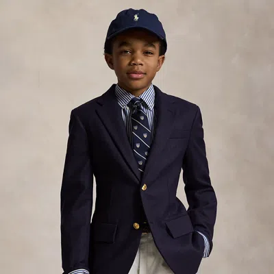 Polo Ralph Lauren Kids' The Iconic Doeskin Blazer In Navy