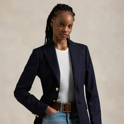Polo Ralph Lauren Wool Flannel Blazer In Navy