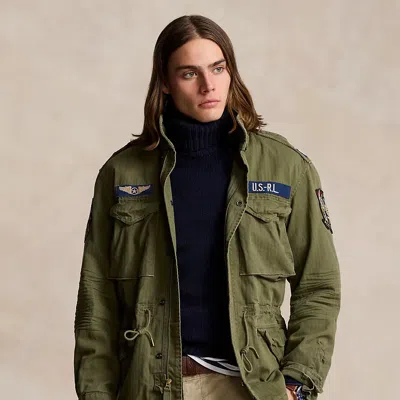 Polo Ralph Lauren The Iconic Military Jacket With Logo In Green