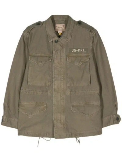 Polo Ralph Lauren Multi-pockets Epaulettes Jacket In Green