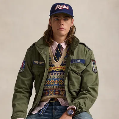 Polo Ralph Lauren The Iconic Military Jacket With Logo In Green