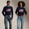 Polo Ralph Lauren The Iconic Flag Sweater In Hunter Navy