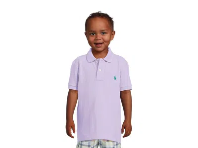Polo Ralph Lauren The Iconic Mesh Polo Shirt (toddler/little Kid) Boy's Clothing Sky Lavender/c6122 : 3t Toddler, Cott In Purple