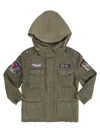 Polo Ralph Lauren Patchwork Hooded Jacket In Green