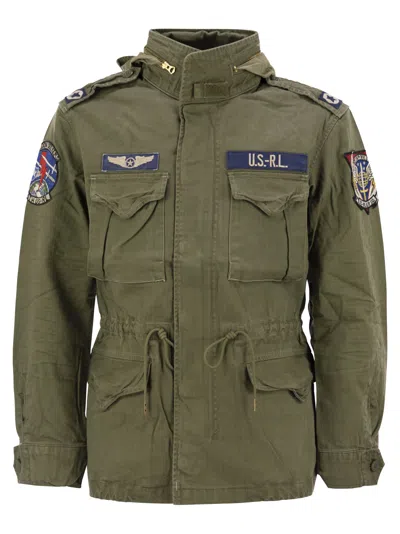 Polo Ralph Lauren The Iconic Military Jacket With Logo In Green