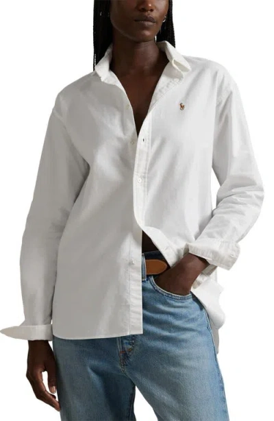 POLO RALPH LAUREN POLO RALPH LAUREN THE ICONIC RELAXED FIT OXFORD BUTTON-UP SHIRT