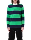 Polo Ralph Lauren Striped Long Sleeve Polo With Half Button Placket