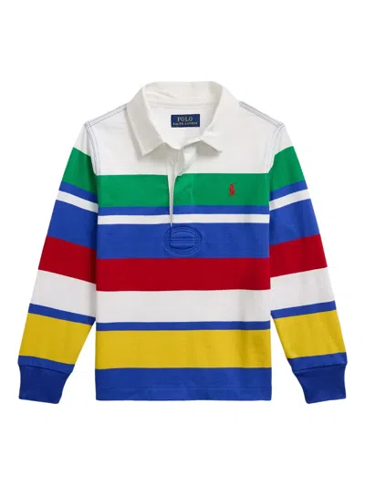 Polo Ralph Lauren Kids' The Iconic Rugby Shirt In Blue