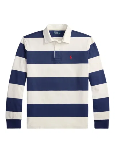 Polo Ralph Lauren Long Sleeve Heavyweight Rugby Shirt In Multi