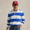 Polo Ralph Lauren Classic Fit Striped Jersey Rugby Shirt In Blue/oxford White