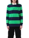 Polo Ralph Lauren Multicolor Polo Shirt With Pony Embroidery On The Front And All-over Striped Motif In Multi