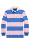 Polo Ralph Lauren Mens Rugby Striped Cotton-jersey Polo Shirt Pink Xxl