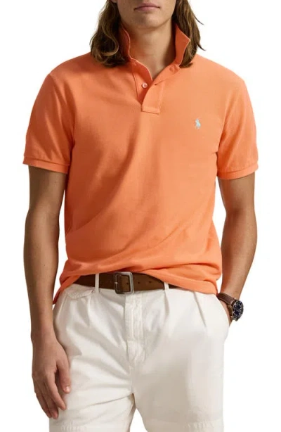 Polo Ralph Lauren The Iconic Solid Orange Cotton Piqué Polo