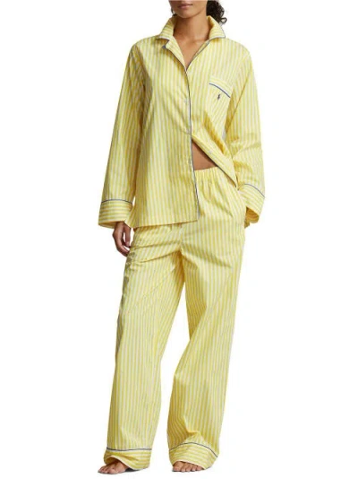 Polo Ralph Lauren The Madison Woven Pajama Set In Lemon Zest