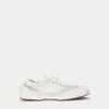 Polo Ralph Lauren The Mesh-leather Pony Ballerina Sneaker In Deckwash White
