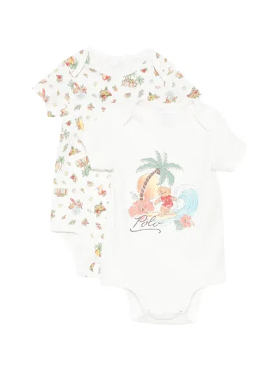 Polo Ralph Lauren Babies' The North Shore Printed Bodies Set (set Of Two) In Neutral