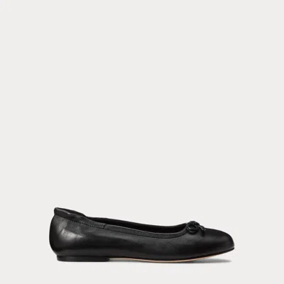 Polo Ralph Lauren Kids' The Pony Ballet Flat In Black