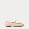Polo Ralph Lauren The Pony Ballet Flat In Pink Leather